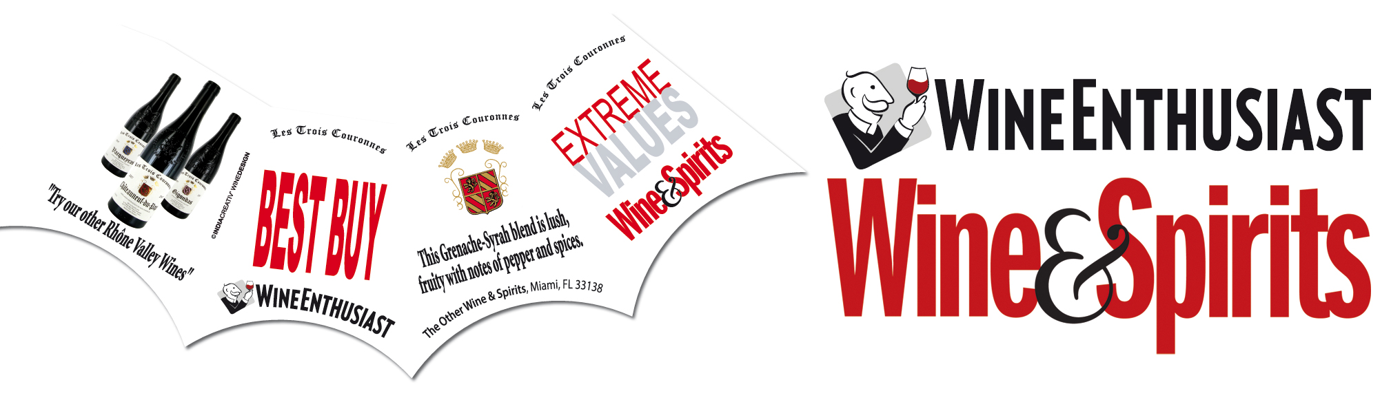 Cellier des Dauphins - Collerette bouteille  Wine Enthusiast - Wine &#38; Spirits
